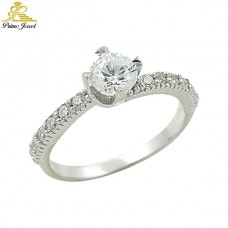 Gümüş Zirkon Taşlı Yüzük